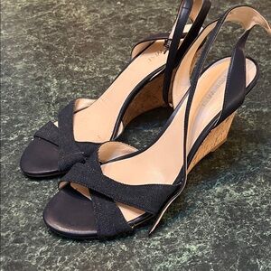 Nine West Denim Wedge Sandals